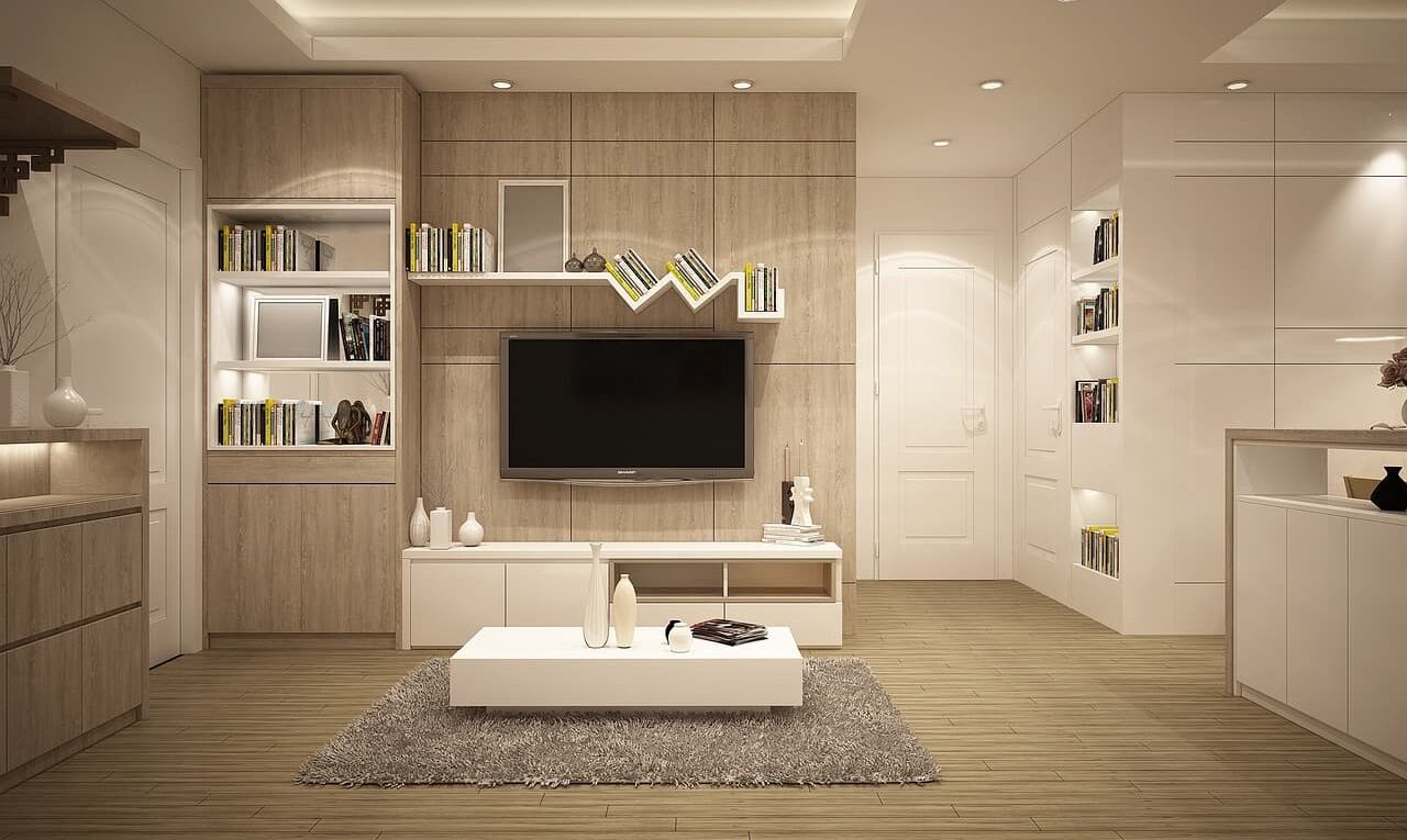 Un meuble de salon moderne, idéal comme "meuble télé", illustrant le débat "meuble tv vs meuble télé" avec un design à la fois esthétique et fonctionnel.