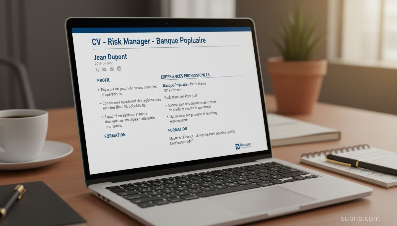 Comment rediger un CV de Risk Manager chez Banque Populaire